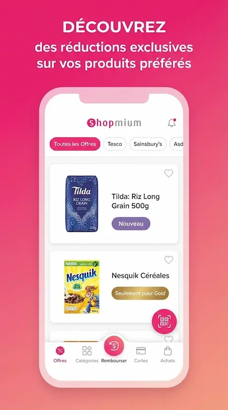 Capture d'écran de l'application Shopmium sur Android